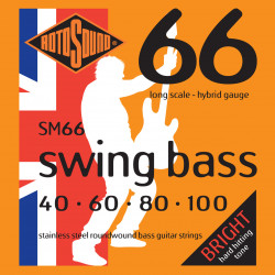 BAJO-4 | 40-100 |   SM66 |  LIGHT ACERO INOX | RotoSound Swing Bass