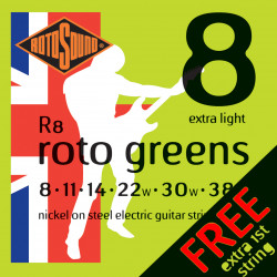 ELECTRICA | 8-38 | R8 |  NIQUEL   | RotoSound ROTO GREENS